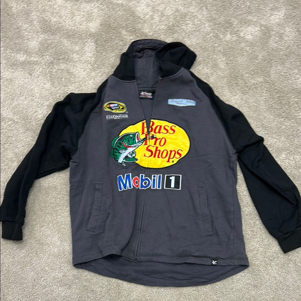 Bass Pro Shops NASCAR Gray Hoodie